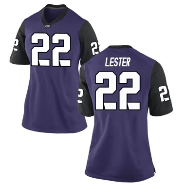 Women's Game Jordan Lester TCU Horned Frogs Football College Jersey - Purple