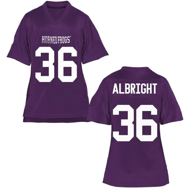 Women's Game Joseph Albright TCU Horned Frogs Football College Jersey - Purple