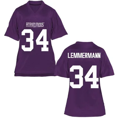 Women's Game Kyle Lemmermann TCU Horned Frogs Football College Jersey - Purple
