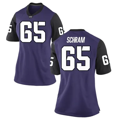Women's Game Logan Schram TCU Horned Frogs Football College Jersey - Purple
