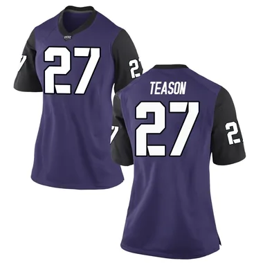 Women's Game Michael Teason TCU Horned Frogs Football College Jersey - Purple