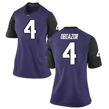 Women's Game Namdi Obiazor TCU Horned Frogs Football College Jersey - Purple