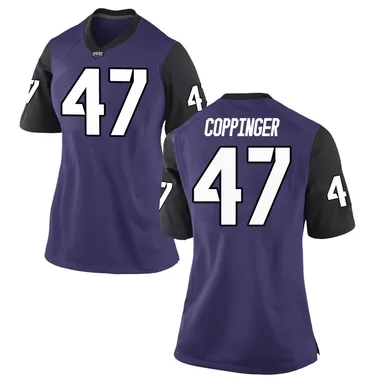 Women's Game Thomas Coppinger TCU Horned Frogs Football College Jersey - Purple