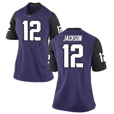 Women's Game Travis Jackson TCU Horned Frogs Football College Jersey - Purple