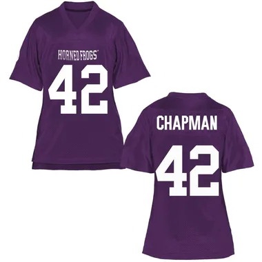 Women's Game Zachary Chapman TCU Horned Frogs Football College Jersey - Purple