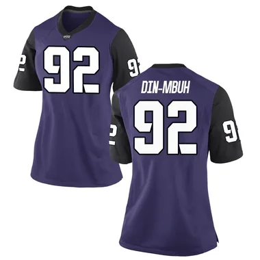 Women's Replica Ansel Din-Mbuh TCU Horned Frogs Football College Jersey - Purple