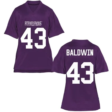 Women's Replica Blake Baldwin TCU Horned Frogs Football College Jersey - Purple