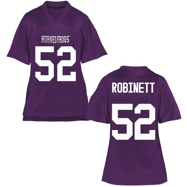 Women's Replica Blake Robinett TCU Horned Frogs Football College Jersey - Purple