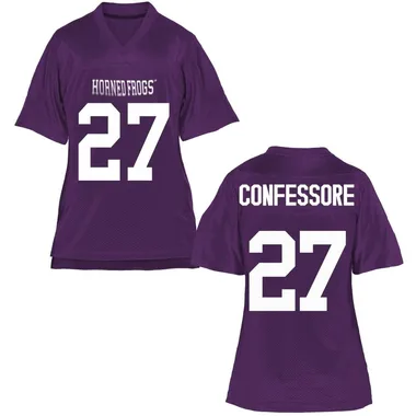 Women's Replica Cole Confessore TCU Horned Frogs Football College Jersey - Purple