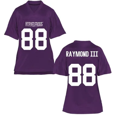 Women's Replica Curtis Raymond III TCU Horned Frogs Football College Jersey - Purple