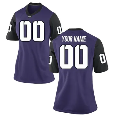 Women's Replica Custom TCU Horned Frogs Football College Jersey - Purple