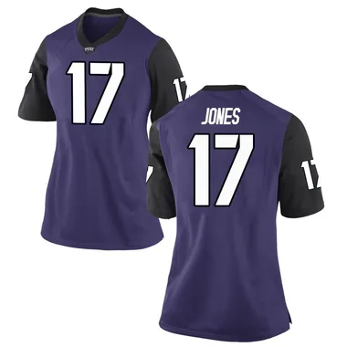 Women's Replica Dane Jones TCU Horned Frogs Football College Jersey - Purple