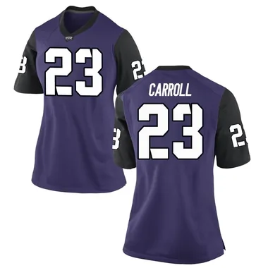 Women's Replica Derrick Carroll TCU Horned Frogs Football College Jersey - Purple