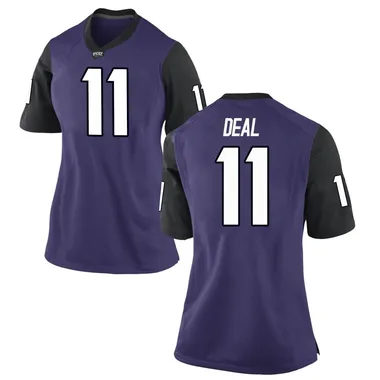 Women's Replica Devean Deal TCU Horned Frogs Football College Jersey - Purple