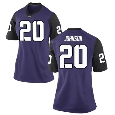 Women's Replica Dominique Johnson TCU Horned Frogs Football College Jersey - Purple
