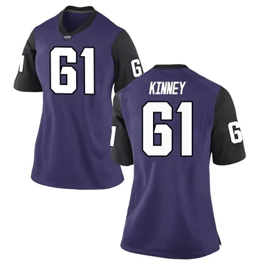 Women's Replica Dylan Kinney TCU Horned Frogs Football College Jersey - Purple