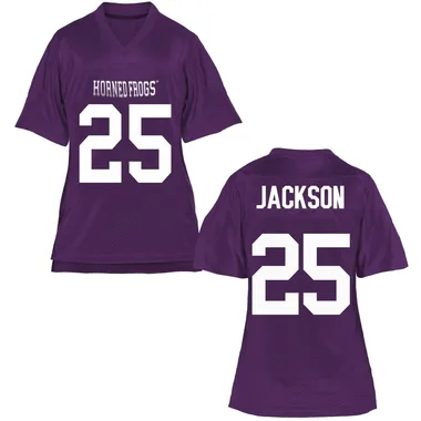Women's Replica Elijah Jackson TCU Horned Frogs Football College Jersey - Purple
