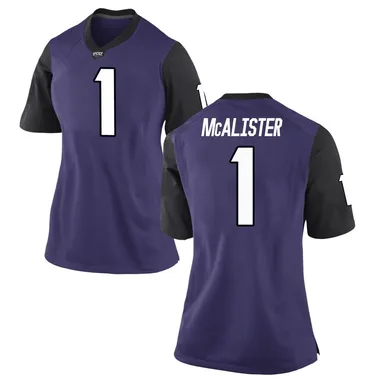 Women's Replica Eric McAlister TCU Horned Frogs Football College Jersey - Purple