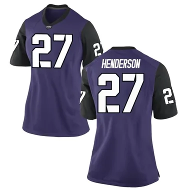 Women's Replica Gunnar Henderson TCU Horned Frogs Football College Jersey - Purple