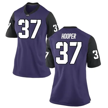 Women's Replica Hudson Hooper TCU Horned Frogs Football College Jersey - Purple