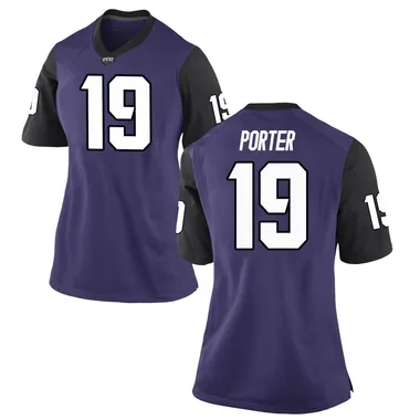 Women's Replica Jacob Porter TCU Horned Frogs Football College Jersey - Purple