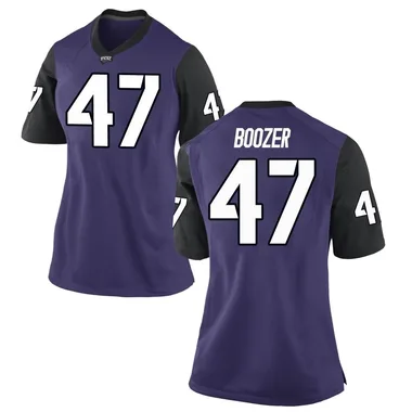 Women's Replica Jake Boozer TCU Horned Frogs Football College Jersey - Purple