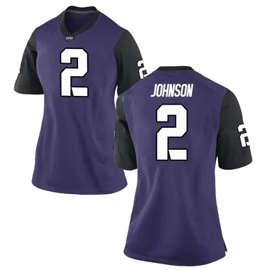 Women's Replica Jamel Johnson TCU Horned Frogs Football College Jersey - Purple