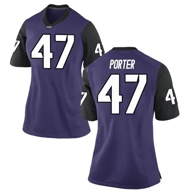 Women's Replica Jax Porter TCU Horned Frogs Football College Jersey - Purple