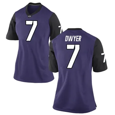 Women's Replica Jordan Dwyer TCU Horned Frogs Football College Jersey - Purple