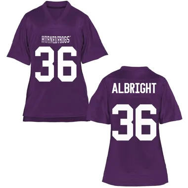 Women's Replica Joseph Albright TCU Horned Frogs Football College Jersey - Purple