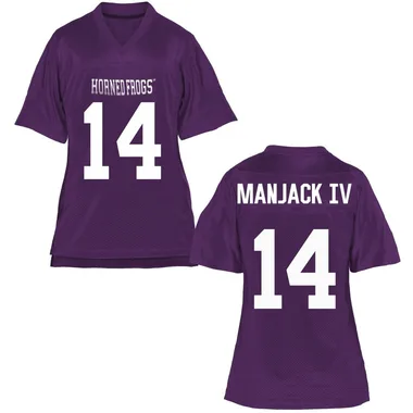 Women's Replica Joseph Manjack IV TCU Horned Frogs Football College Jersey - Purple