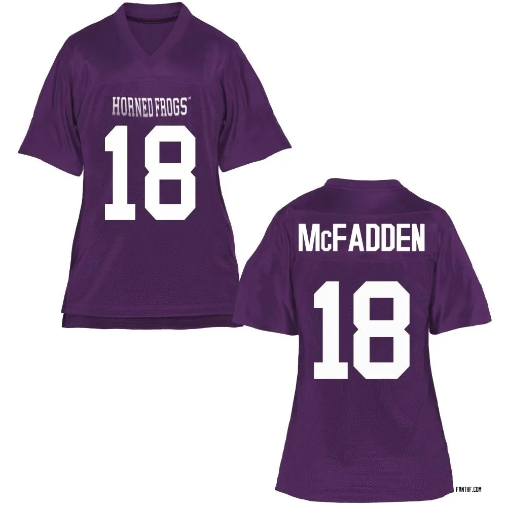 Women's Replica Kaden McFadden TCU Horned Frogs Football College Jersey - Purple