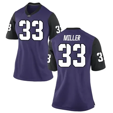 Women's Replica Kendre Miller TCU Horned Frogs Football College Jersey - Purple