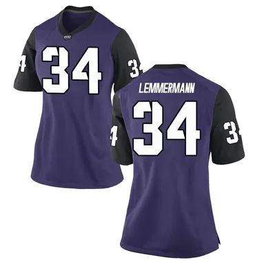 Women's Replica Kyle Lemmermann TCU Horned Frogs Football College Jersey - Purple