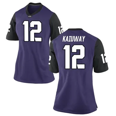 Women's Replica Lafayette Kaiuway TCU Horned Frogs Football College Jersey - Purple