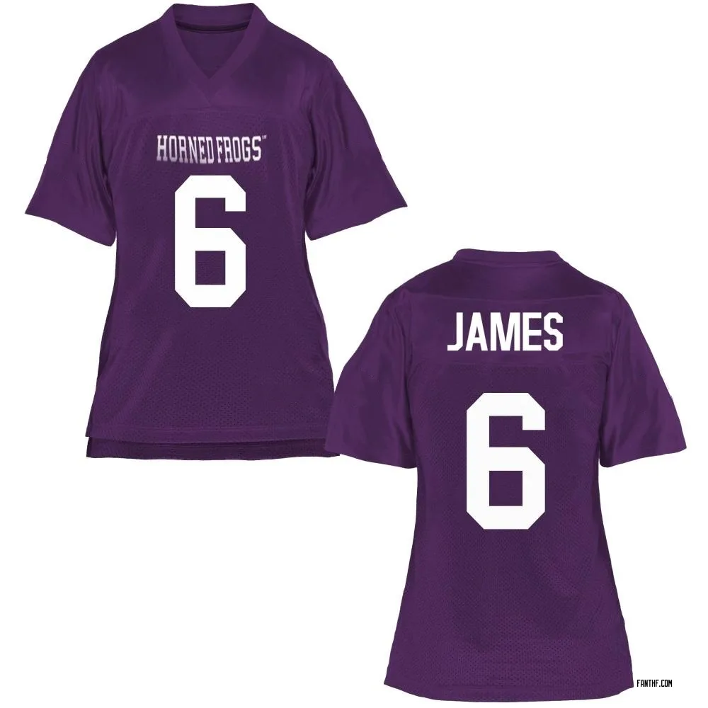 Women's Replica LaMareon James TCU Horned Frogs Football College Jersey - Purple