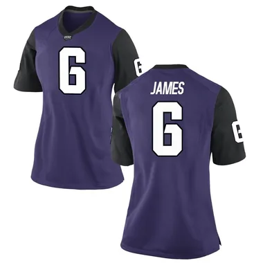 Women's Replica LaMareon James TCU Horned Frogs Football College Jersey - Purple