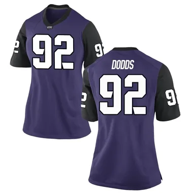 Women's Replica Luke Dodds TCU Horned Frogs Football College Jersey - Purple