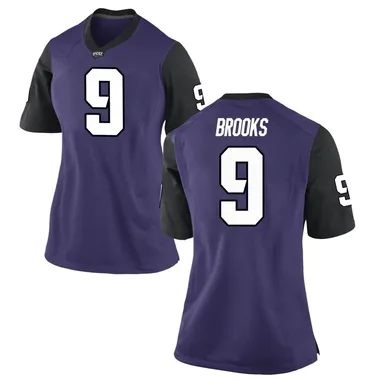 Women's Replica Marcel Brooks TCU Horned Frogs Football College Jersey - Purple