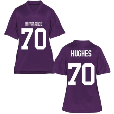 Women's Replica Ryan Hughes TCU Horned Frogs Football College Jersey - Purple