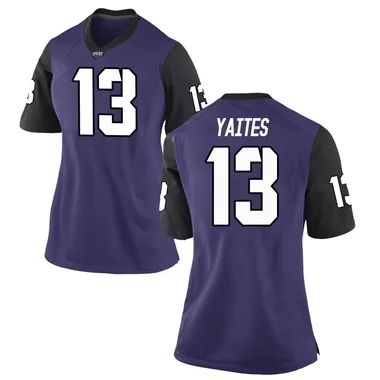 Women's Replica Ryan Yaites TCU Horned Frogs Football College Jersey - Purple