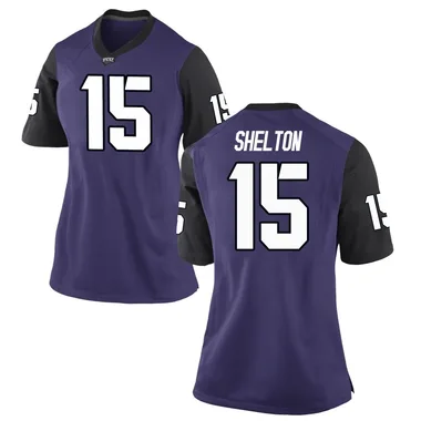 Women's Replica Terry Shelton TCU Horned Frogs Football College Jersey - Purple