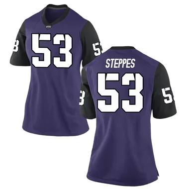 Women's Replica Tobias Steppes TCU Horned Frogs Football College Jersey - Purple