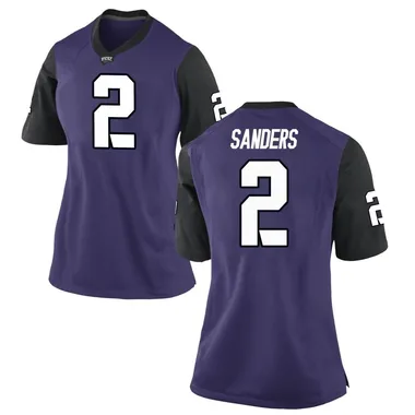 Women's Replica Trey Sanders TCU Horned Frogs Football College Jersey - Purple