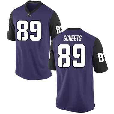 Youth Game Austin Scheets TCU Horned Frogs Football College Jersey - Purple