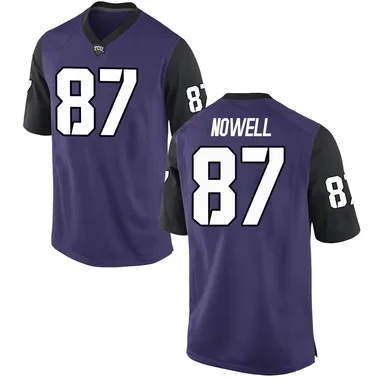 Youth Game Blake Nowell TCU Horned Frogs Football College Jersey - Purple