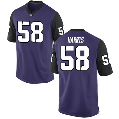 Youth Game Bless Harris TCU Horned Frogs Football College Jersey - Purple