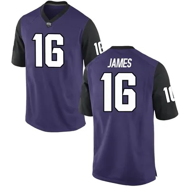 Youth Game Braylon James TCU Horned Frogs Football College Jersey - Purple