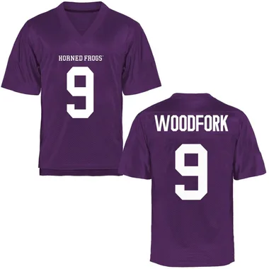 Youth Game Chad Woodfork TCU Horned Frogs Football College Jersey - Purple