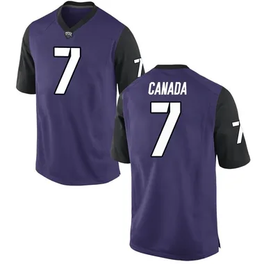 Youth Game Channing Canada TCU Horned Frogs Football College Jersey - Purple